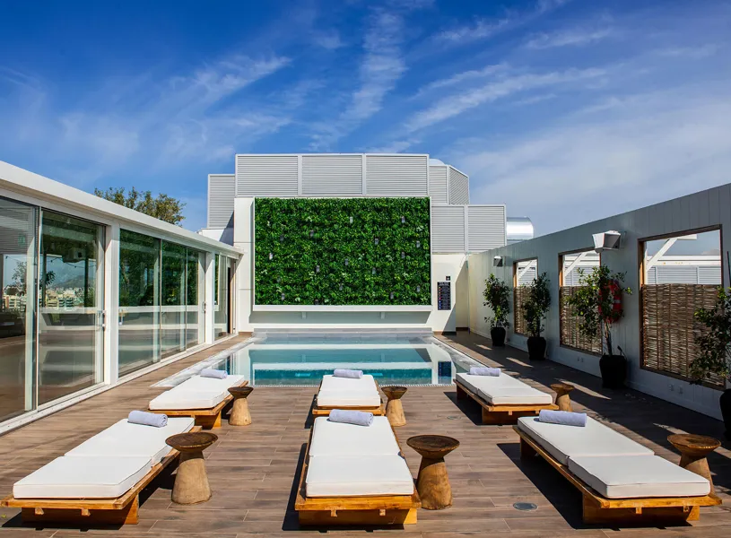 Pool at the Athens Marriott in Athens, Greece 