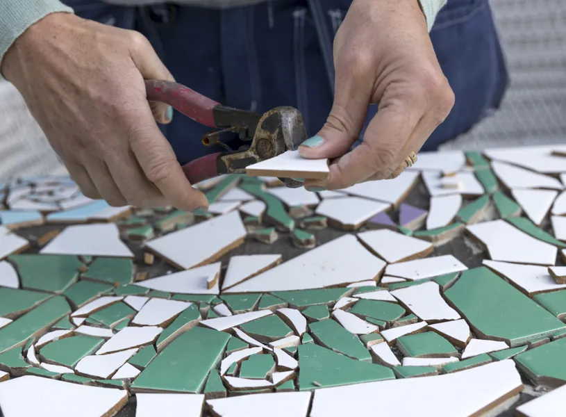Stone Mosaic Class, Aqaba, Jordan