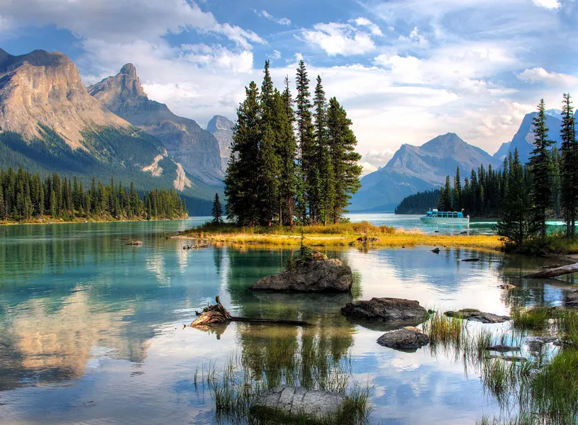 View of Spirit Island, Canada
