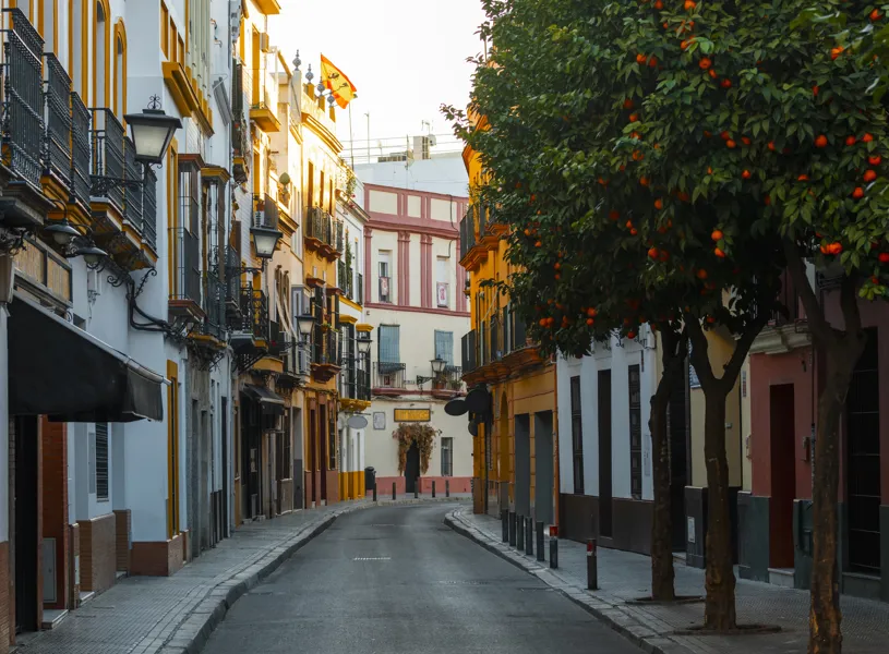 City Stree,t Old Triana District, Seville, Spain