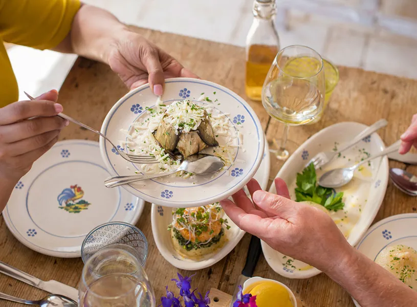 Farm to table dining at Il Poggio, Tuscany