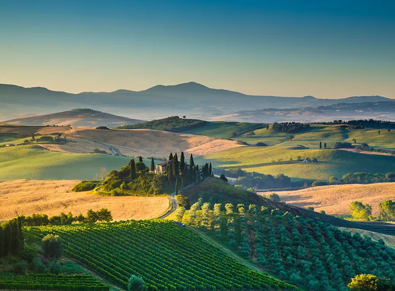 Scenic Tuscany Landscape, Val D'orcia, Italy