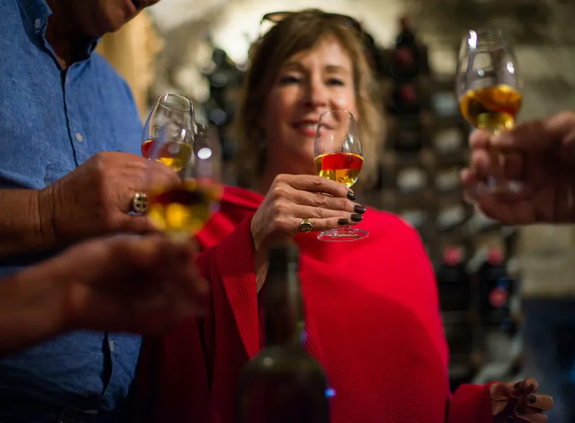 Guests tasting whisky in Muir of Ord, Scotland