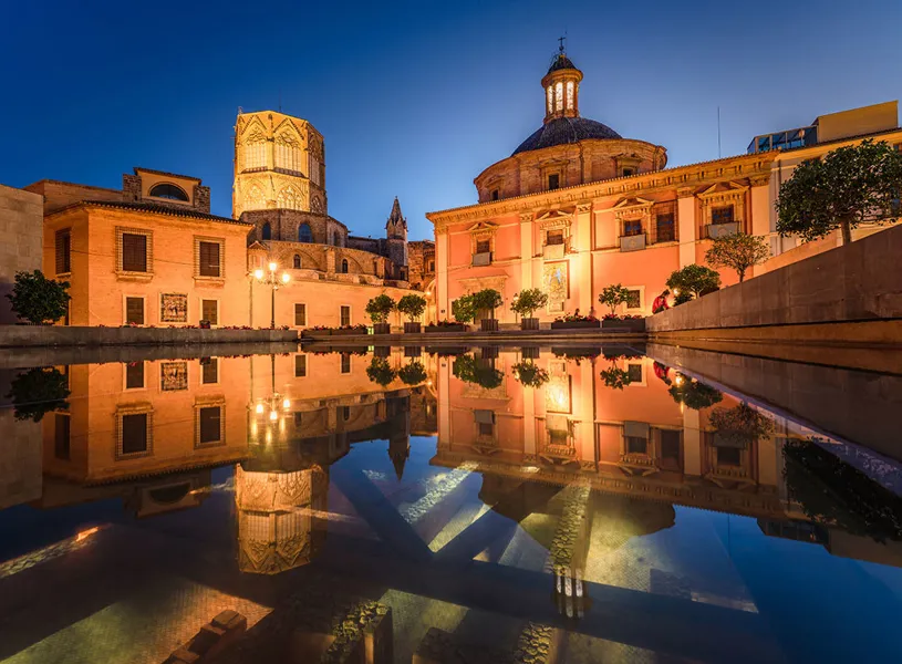 Valencia Old Town at Dusk, Valencia, Spain
