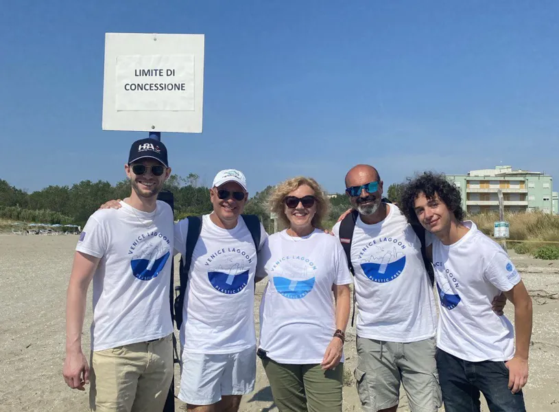 Venice Lagoon Plastic Free MTM and help prevent and reduce plastic waste, Venice, Italy.