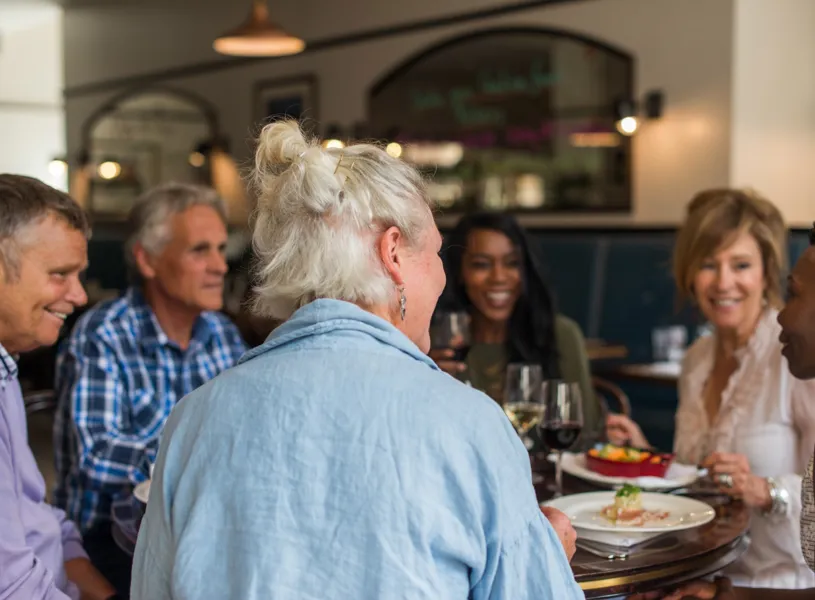 Guests dining at chosen restaurant