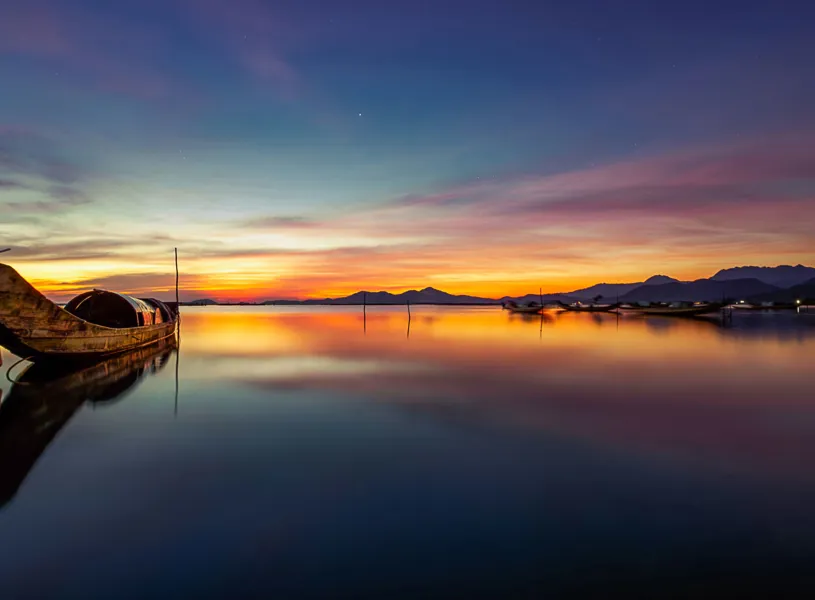 Dawn on the Lagoon Tam Giang, Hue, Vietnam