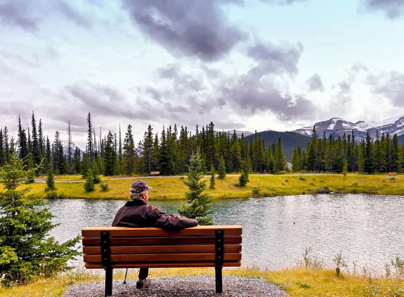 Forget Me Not Pond In Kananaskis Country Alberta Canada