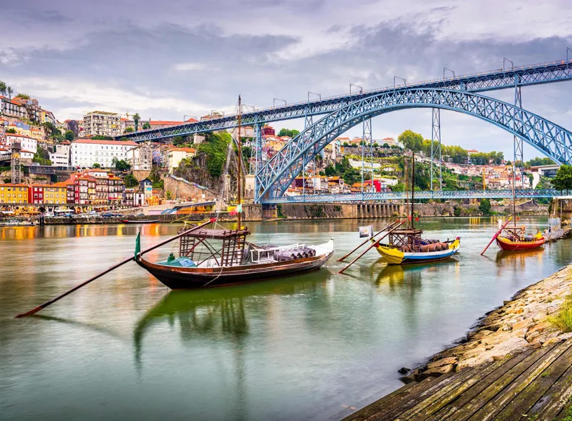 Rabelo Boats in the Douro River, Porto, Portugal