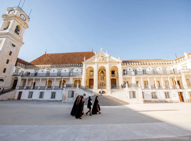 The courtyard of the university in Coimbra, Portugal