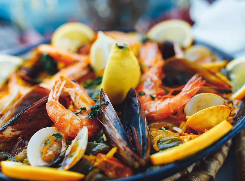 Seafood dinner by the Atlantic Ocean in Porto Portugal