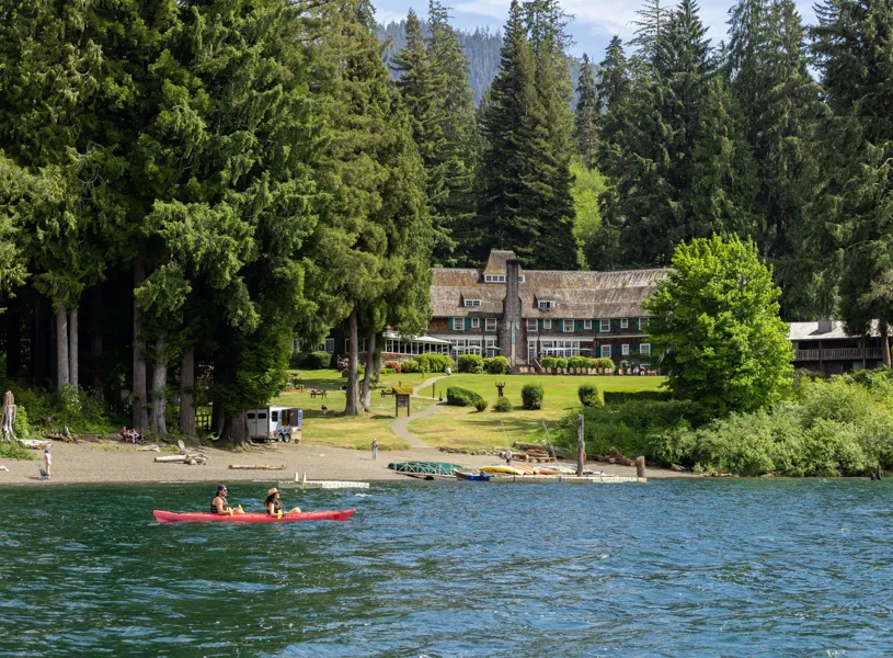 Kayak at Lake Quinault Lodge, Washington, USA