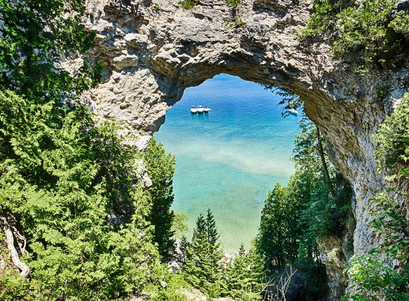 Arch Rock On Mackinac Island, Mackinac Island, Michigan, USA