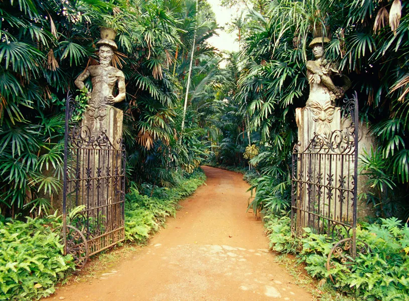 Gates to Geoffrey Bawa, Lunuganga Residency, Beruwala  Sri Lanka