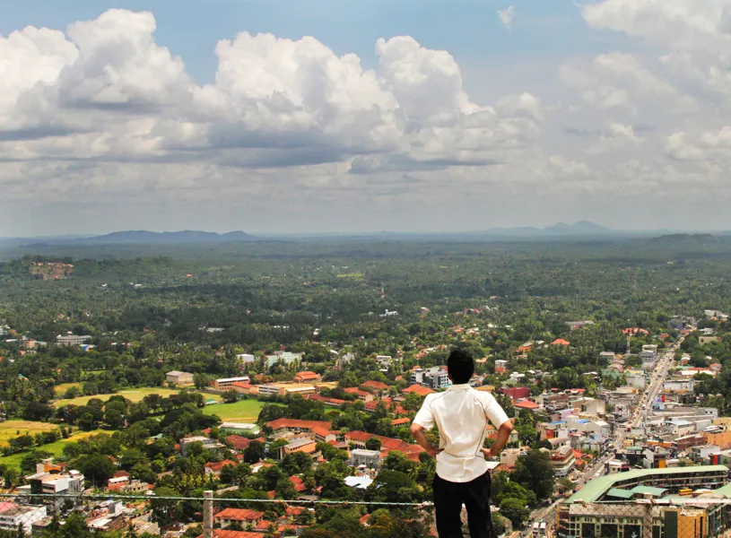 Rock of Ethagala (Elephant Rock), which overlooks town of Kurunegala, Sri Lanka
