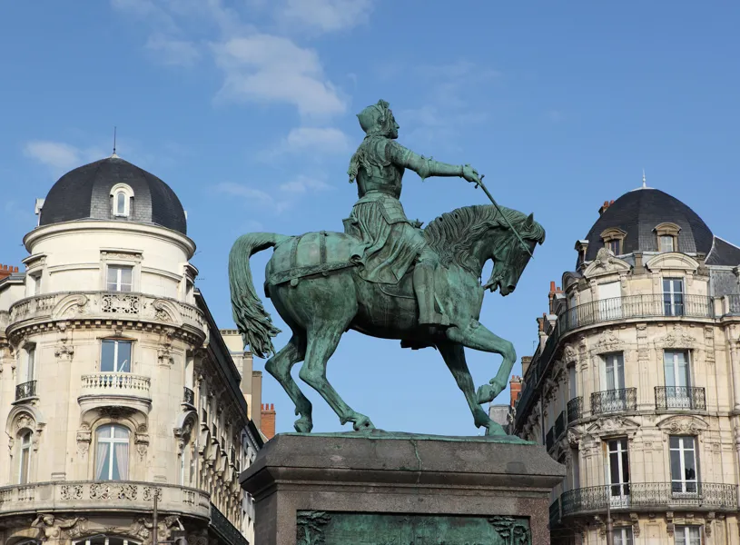 Statue of Saint Joan of Arc in Place du Martroi, Orléans, France