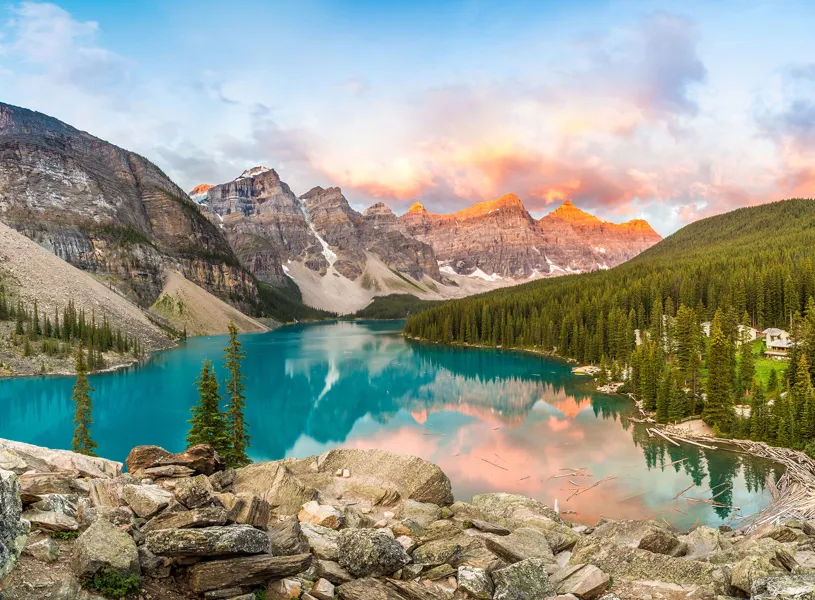 Moraine Lake In Banff National Park Alberta Canada 