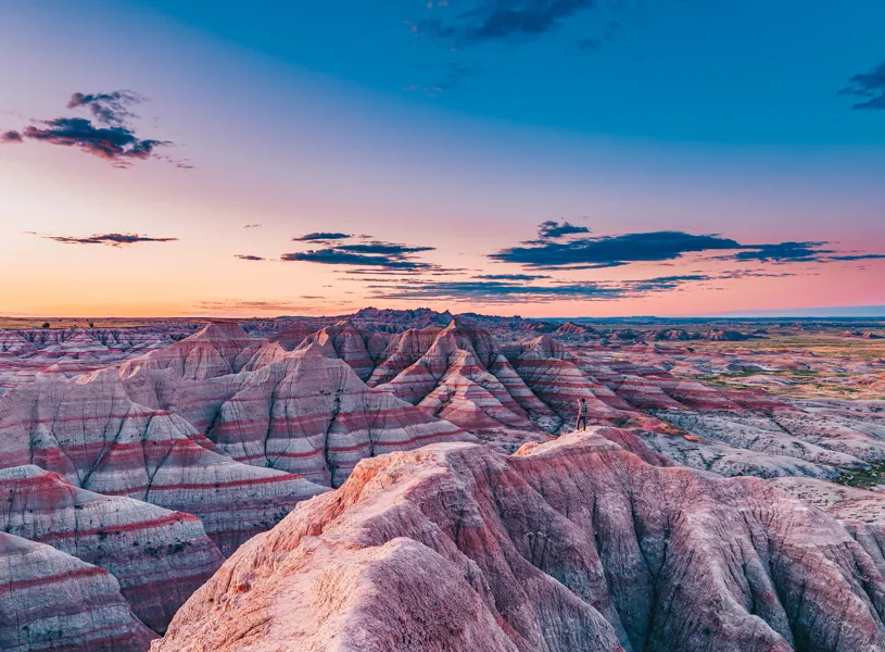 Badlands landscape, South Dakota, USA