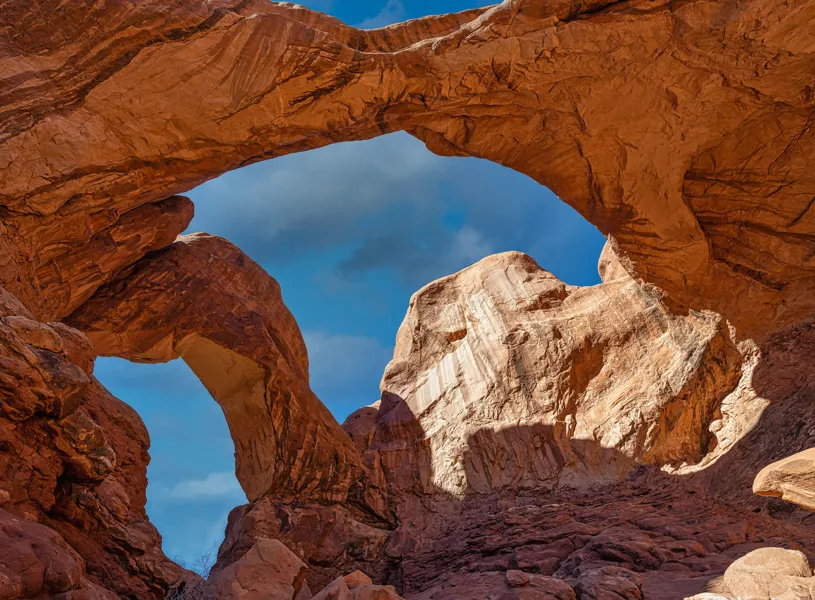The Double Arch, Arches National Park, Moab, Utah, USA