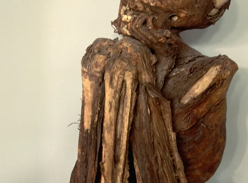 A mummy from Chavin da Huantar in Peru