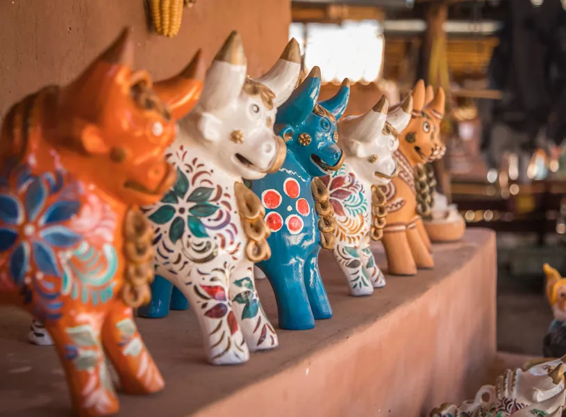 Mini statues at Sacred Valley, Cusco, Peru