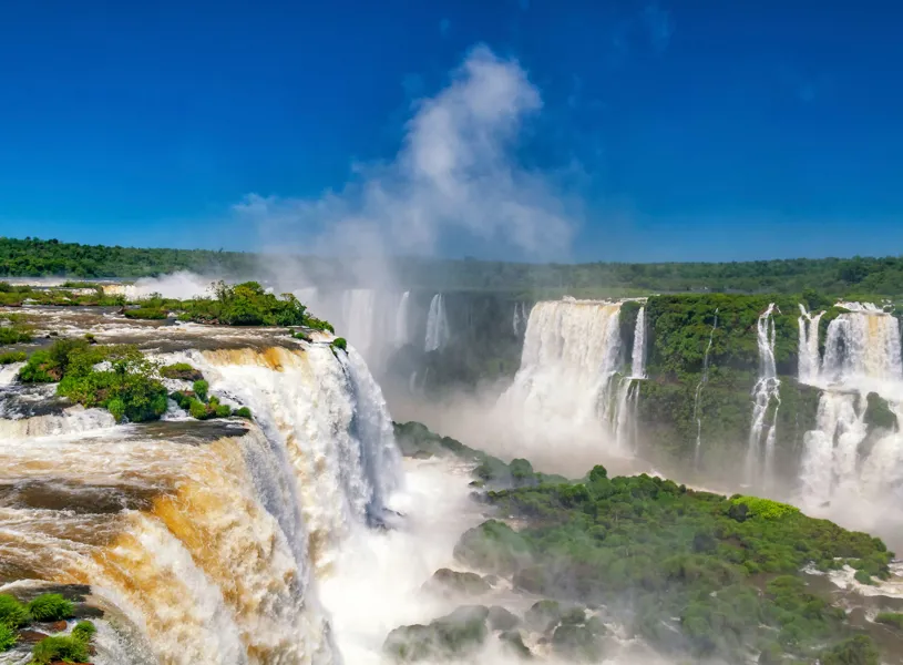 Iguazu falls of the Iguazu River, Brazil
