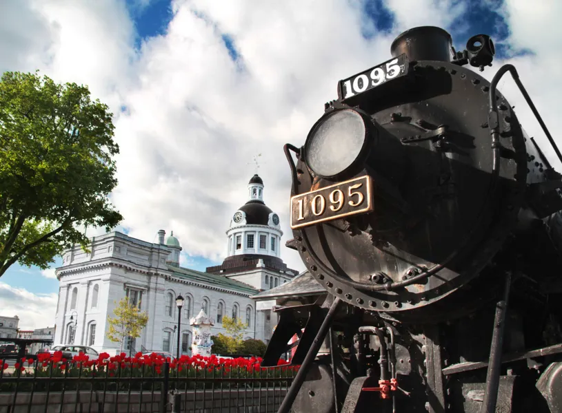 Train downtown Kingston, Ontario, Canada