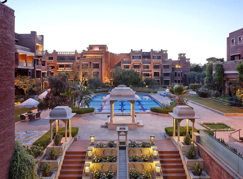 Pool exterior of the ITC Rajputana Jaipur, India