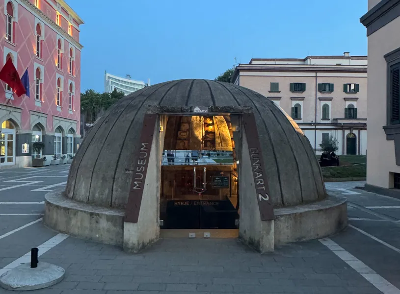 Exterior of Tirana Bunker Museum in Tirana, Albania