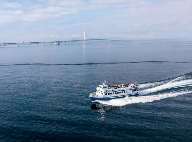 Scenic Ferry to Mackinac Island, Michigan, USA