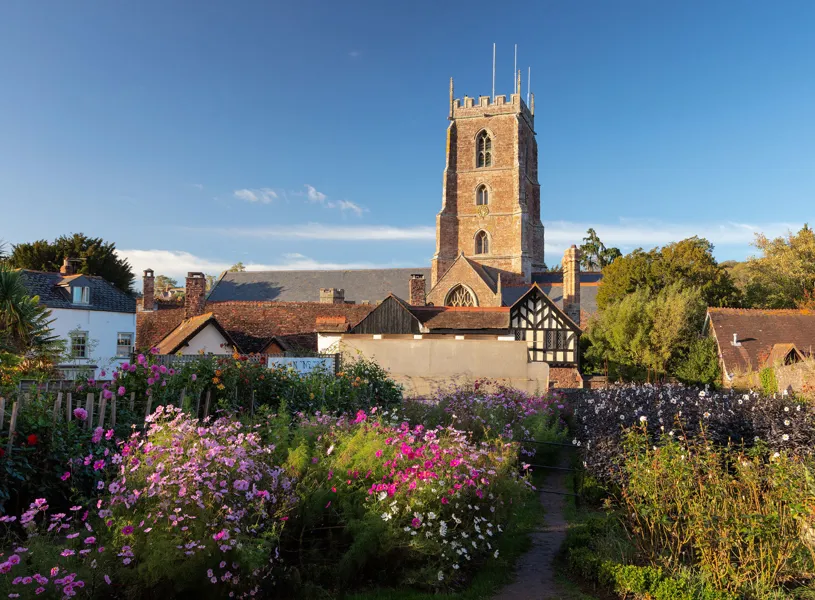 The rural village of Dunster in Somerset, England