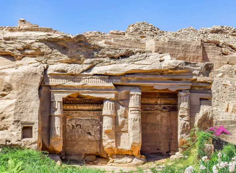 View of Gebel El Silsila Temple in Egypt