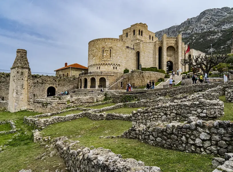 View of Kruja Castle in Albania