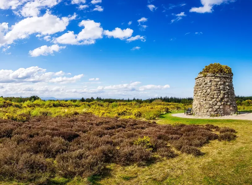 Scenic view of Culloden Battlefield in Culloden, Scotland 