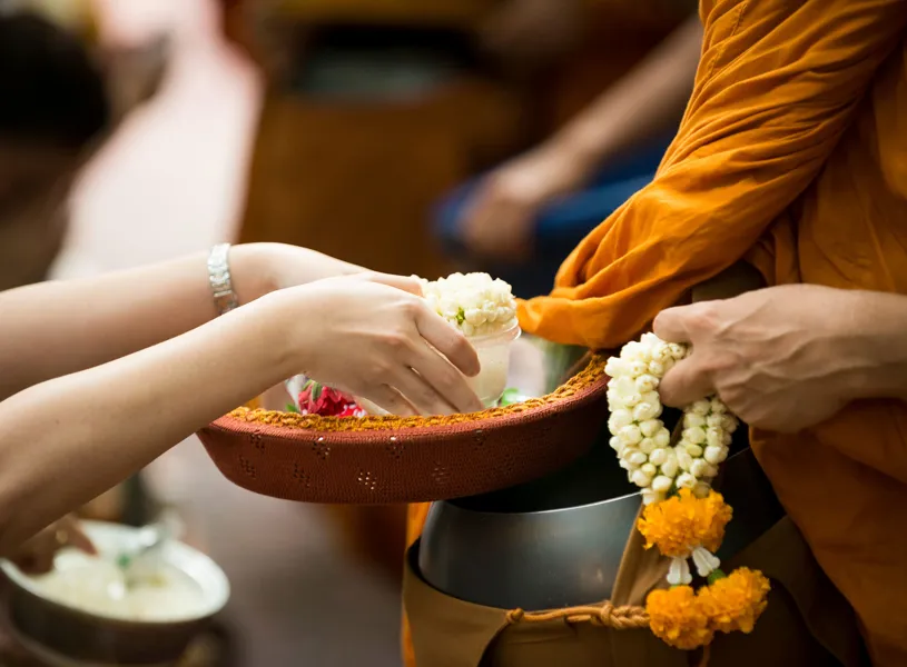Morning Alms Offering Sukhothai