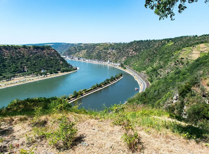 Scenic view of the River Rhine in Germany 