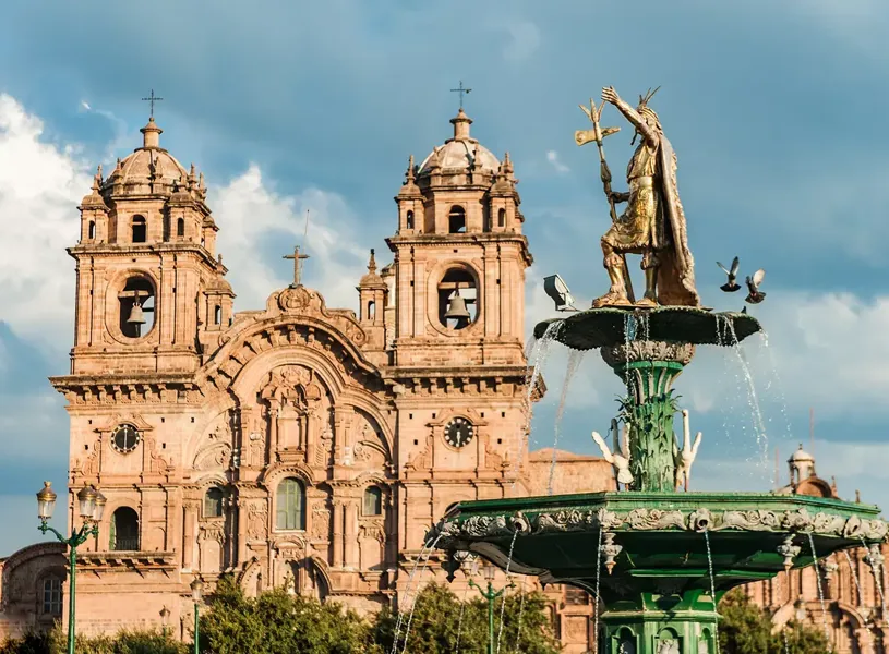 Cusco Cathedral Plaza De Amis Peru 
