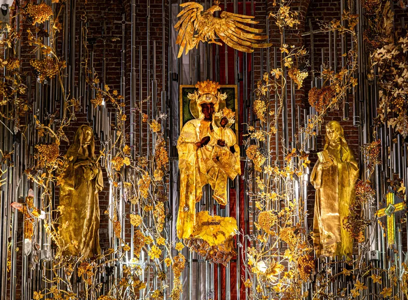 Amber Interior Decorations, St Bridgets Church in Gdansk, Poland
