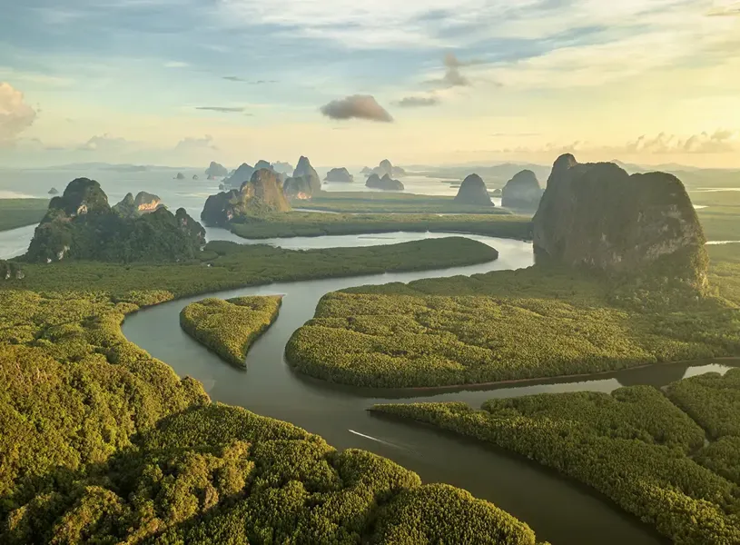Phang Nga Bay During Sunset Phuket
