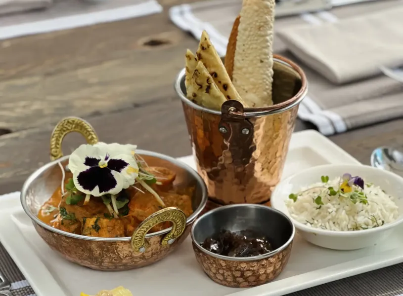 Delicious meal served at Karen Blixen's Estate in Nairobi, Kenya