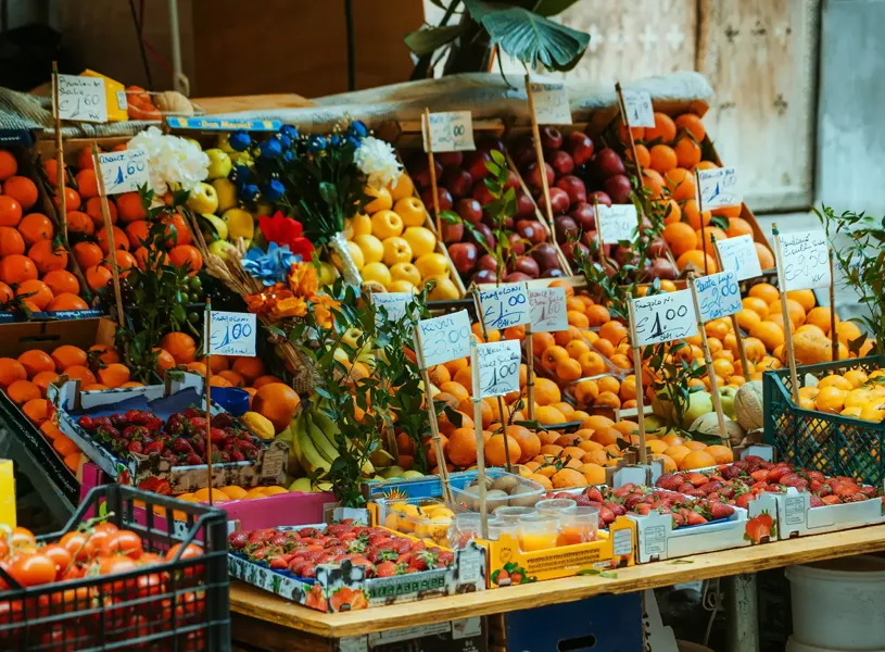 Fruits Street Market Palermo Italy 
