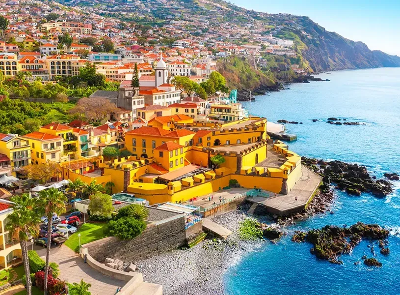 Panoramic view of Funchal the capital of Madeira island, Portugal