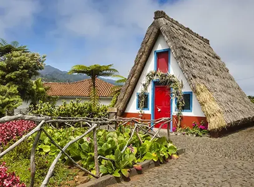 Traditional rural house in Santana Madeira, Portugal