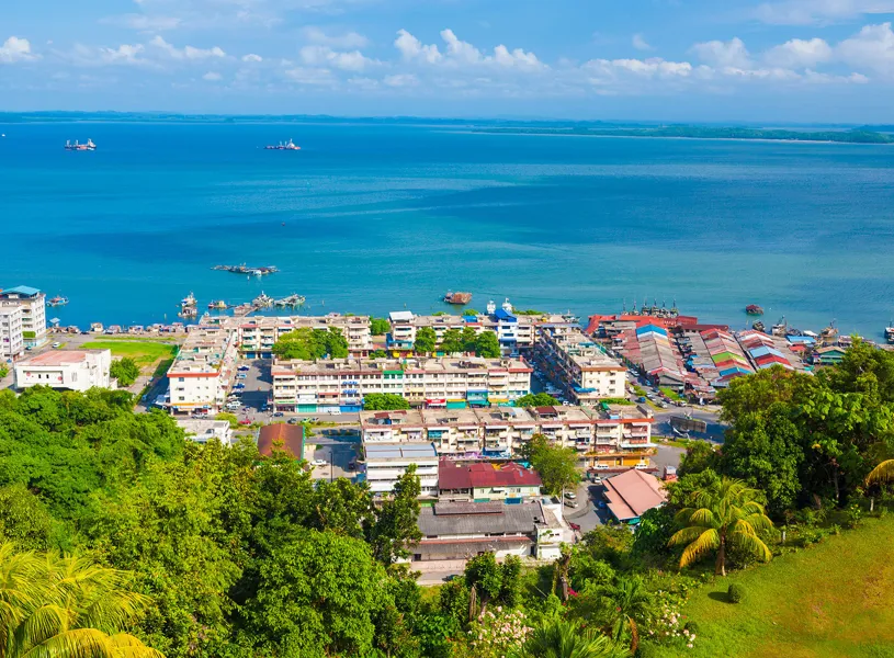 Aerial View of Sandakan, Malaysia