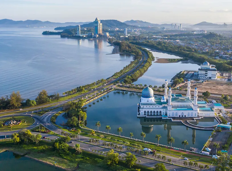 Aerial View of Kota Kinabalu, Malaysia
