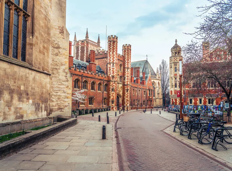 Street scene of Cambridge, England