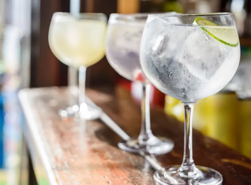 Gin and Tonics in a Bar