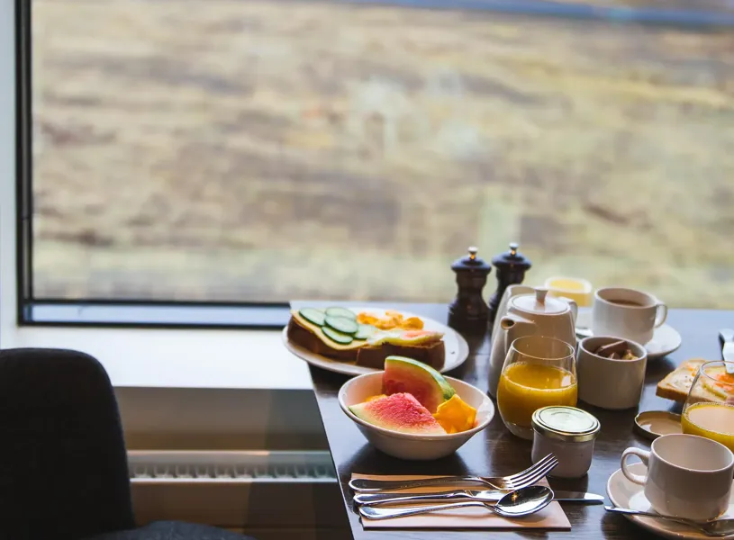 Breakfast Fosshotel Glacier Lagoon Jokulsarlon Iceland