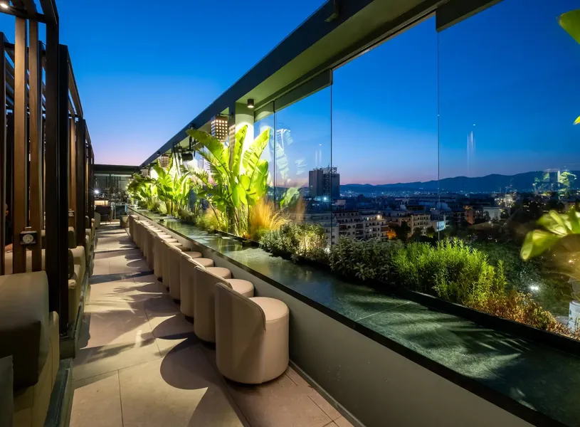 Terrace Radisson Blu Park Athens Greece