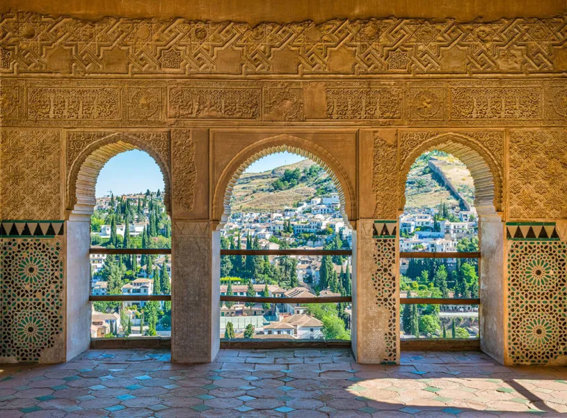 View out of Alhambra palace, Granada, Spain